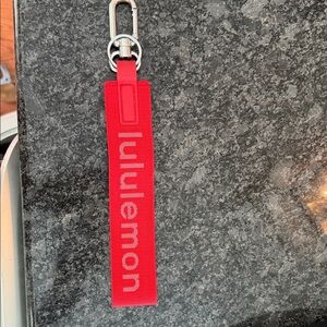 lululemon athletica Red Logo Keychain Strap